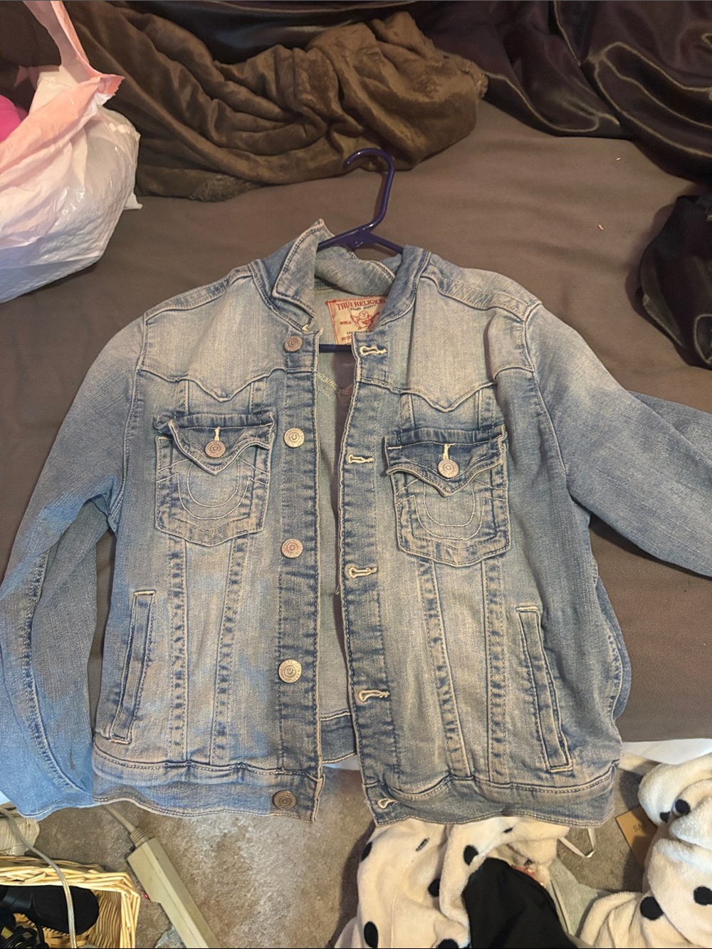 True Religion Light Wash Denim Jacket - Blue
